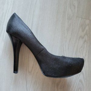 Carlos Santana Black Platform High Heels Shoes 8.5 8 1/2